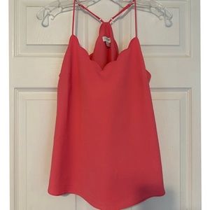 J Crew Factory Scalloped Camisole EUC